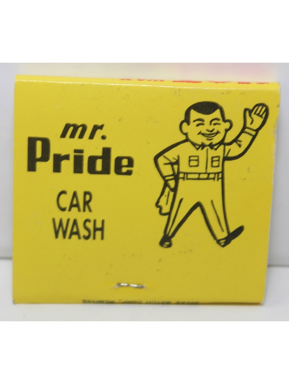 Vintage Matchbook Mr. Pride Car Wash Memphis, Tennessee Ride With Pride Hot Wax